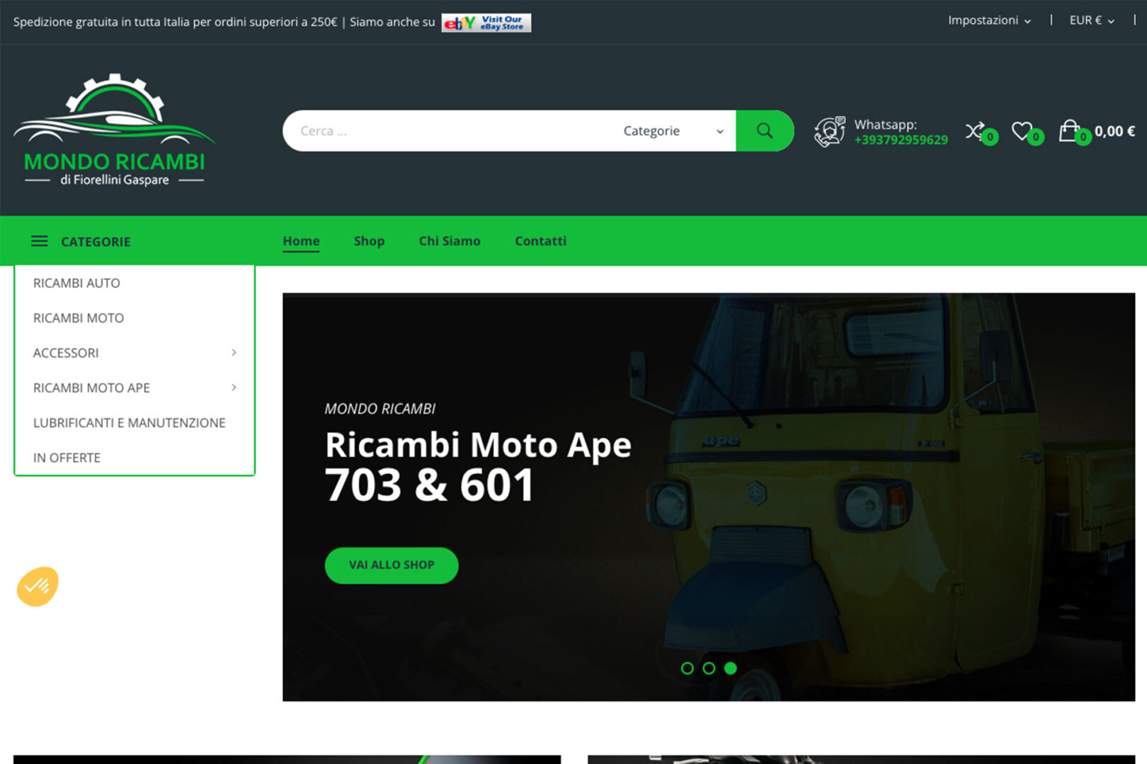 Sviluppo Web – Mondo Ricambi