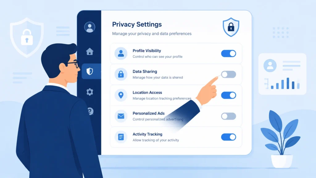 La configurazione attiva e consapevole delle opzioni di privacy e sicurezza