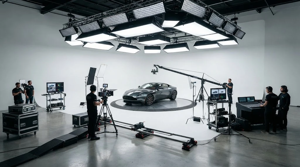 La precisione tecnica e l'allestimento di uno studio professionale per produzioni di alto livello