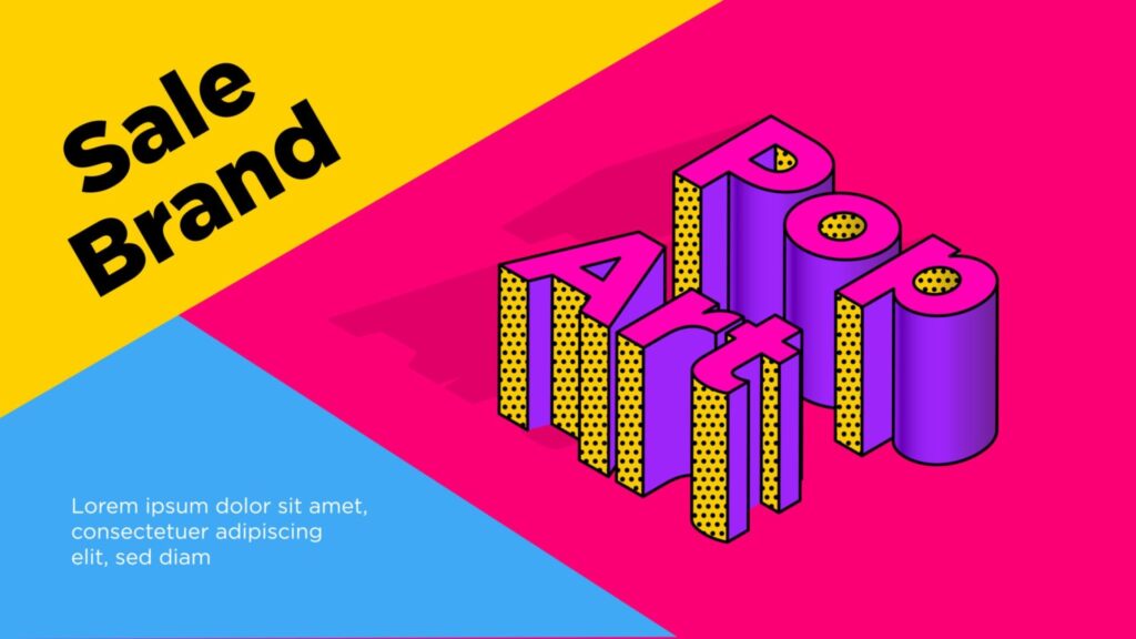 La Pop Art utilizza accostamenti di colori audaci e grafiche ad alto contrasto per catturare lo sguardo del pubblico.